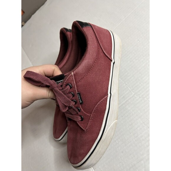 VANS OLD SKOOL Men’s 7.5 Muted Red Maroon W/ White Sole Skate Shoes - Picture 4 of 8
